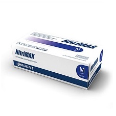 Перчатки нитриловые диагностические нестерильные фиолетовые NitriMAX, размер в ассортименте, 50пар/уп