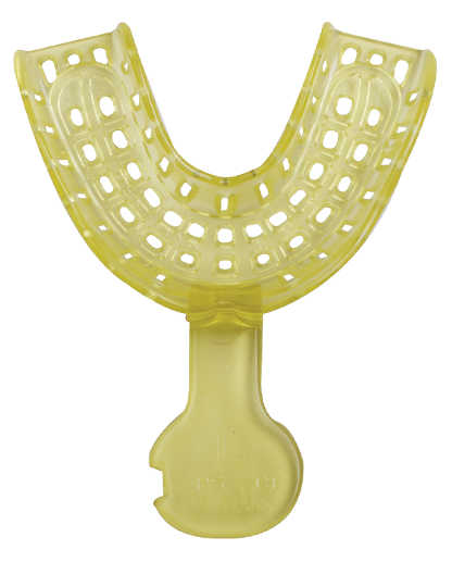 Ложка слепочная стоматологическая пластиковая LL (нижняя большая желтая) 40 штук