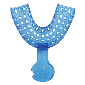 Ложка слепочная стоматологическая пластиковая LM (нижняя средняя синяя) 48 штук