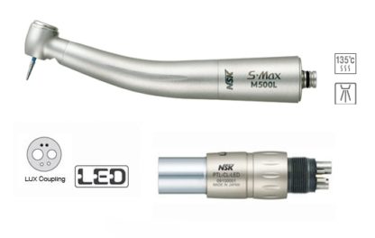 Комплект: турбинный наконечник S-Max M500L и быстросъемный переходник PTL-CL-LED со встроенной подсветкой LED (NSK, Япония)