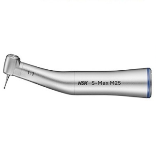 S-Max M25 - угловой стоматологический наконечник без оптики, передача 1:1, одинарный спрей, нержавеющая сталь (NSK, Япония)